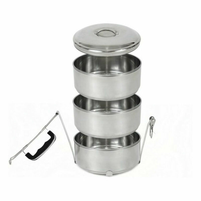 Set de Cutii pentru Prânz Privilege Oțel inoxidabil Stivuibil Oțel 14 cm (6 Unități) (3 pcs)