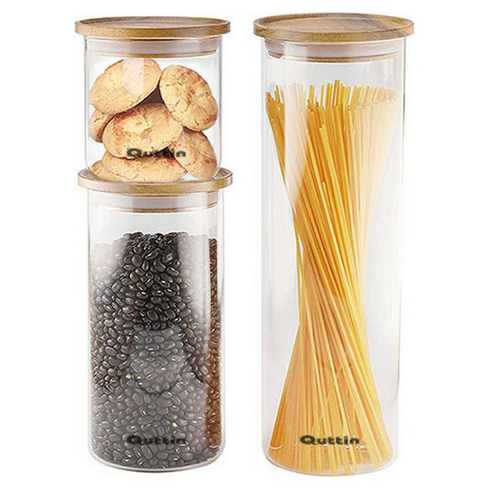 Staniu Quttin Bambus Sticlă borosilicată Stivuibil 10 x 17 cm (10 x 17 cm)