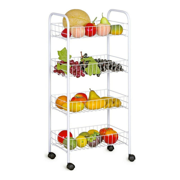 Cărucior pentru legume Confortime Metal Alb (36 x 26,5 x 86 cm)