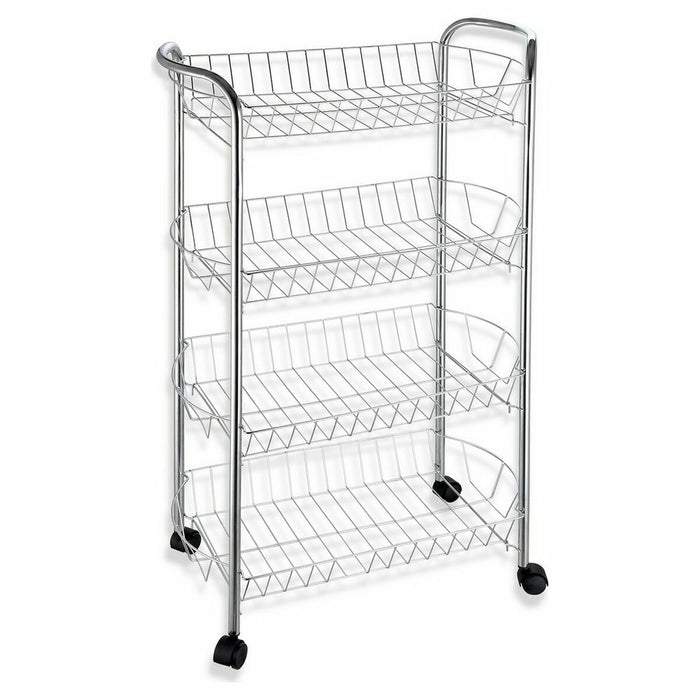Cărucior pentru legume Confortime 4 Rafturi Metal 51 x 27 x 84 cm (6 Unități)