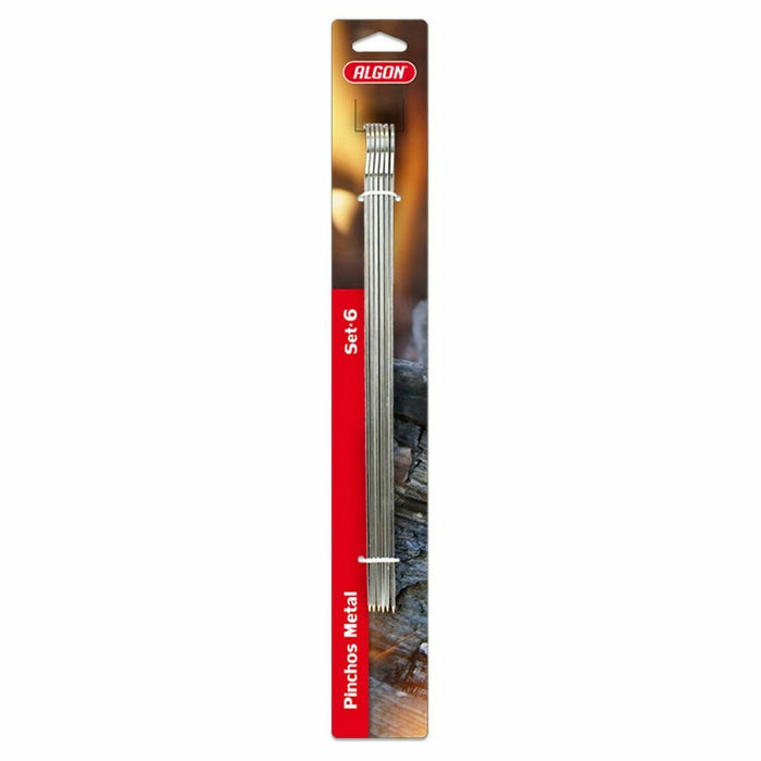 Set de frigărui pentru grătar Algon Metal 6 Piese (24 Unități) (35 x 2,5 mm)