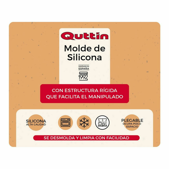 Formă pentru cuptor Quttin Silicon Rigid 31 x 28,5 x 5,3 cm (8 Unități)