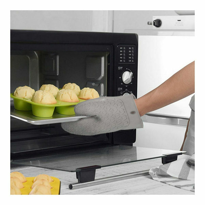 Mănușă cu un Deget pentru Cuptor Quttin Silicon 20,7 x 17 x 1 cm (12 Unități)