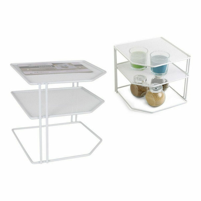 Rafturi Confortime Organizator Alb Metal 23 x 23 x 20 cm (8 Unități)