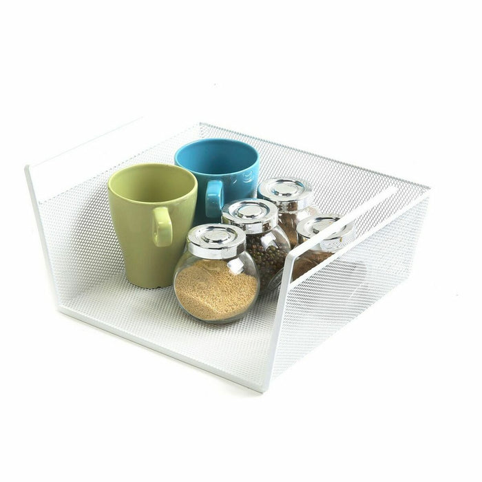 Coșuleț pentru raft de bucătărie Confortime Metal Alb 24,5 x 25 x 14 cm (6 Unități)