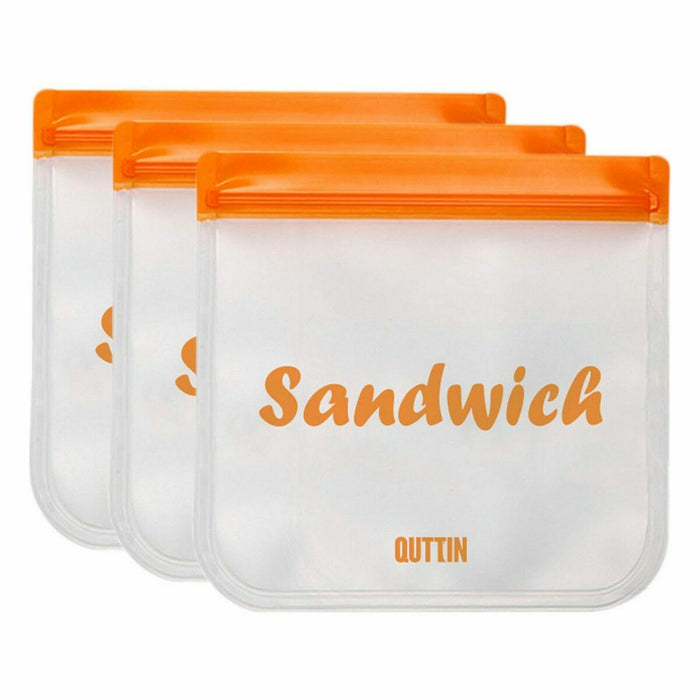 Geantă alimentară reutilizabilă Quttin 3 Piese 17 x 17 cm (18 Unități)