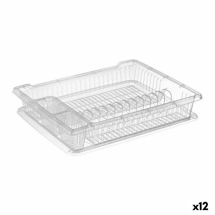 Scurgător de Vase pentru Chiuvetă Privilege Transparent 46 x 37 x 9 cm (12 Unități)