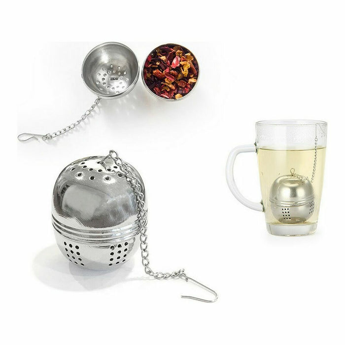 Filtru para infuzii Oțel inoxidabil Argintiu (48 Unități) (4,5 x 4 cm)
