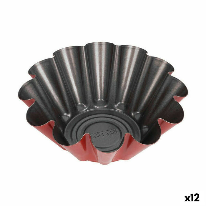 Formă pentru cremă de zahăr ars Quttin Cherry Oțel carbon 24 x 24 x 9 cm (12 Unități)
