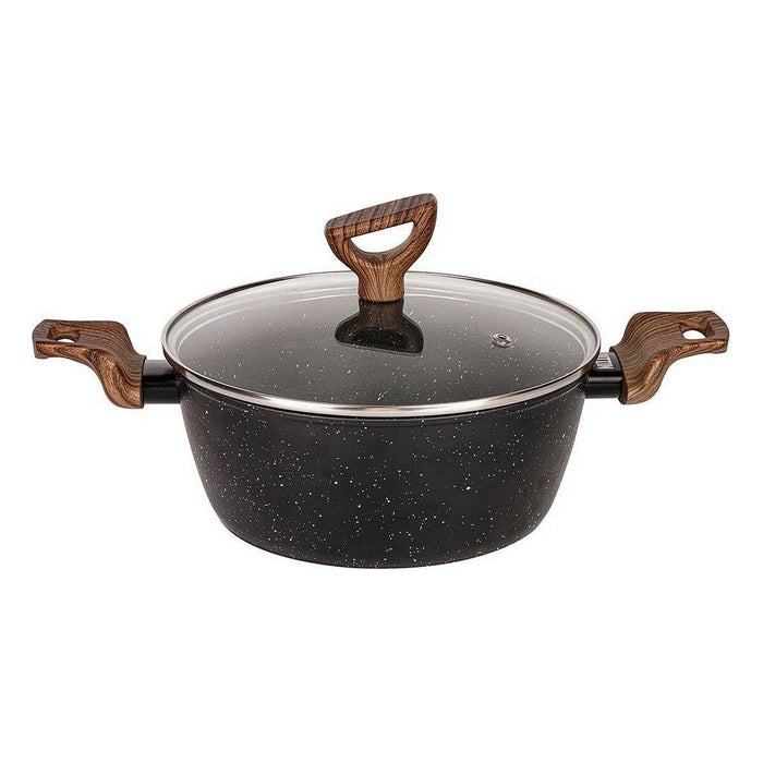 Caserolă Cu Capac Quttin Ecological Negru Aluminiu forjat 29 x 44,5 cm (4 Unități)