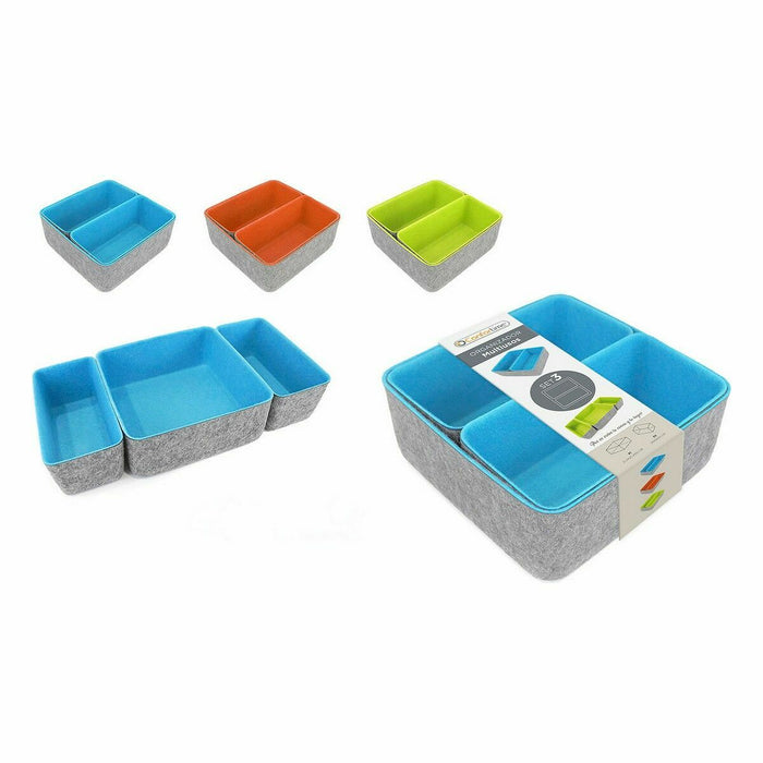 Set de Coșuri Confortime 3 Piese Pâslă (3 Piese) (6 Unități)