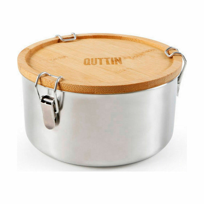 Cutie pentru Prânz Quttin Oțel inoxidabil Bambus 17 x 9 cm (6 Unități)