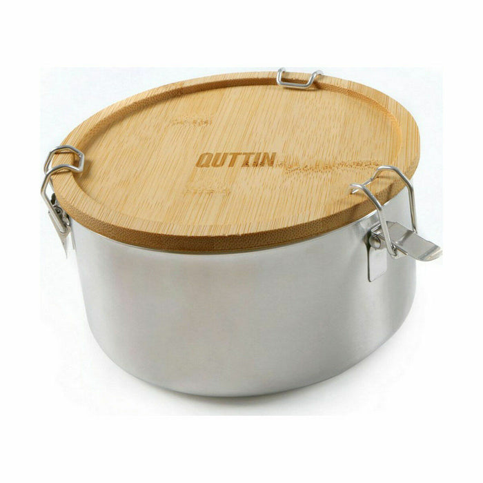 Cutie pentru Prânz Quttin Oțel inoxidabil Bambus 17 x 9 cm (6 Unități)