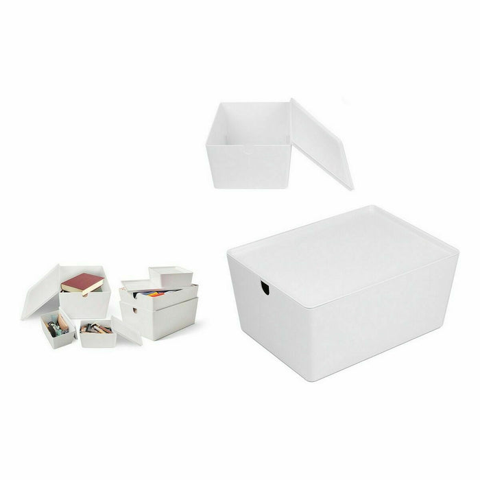 Cutie de depozitare, cu posibilitate de stivuire Confortime Cu Capac 35 x 26 x 16 cm (6 Unități)