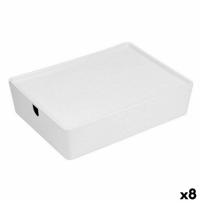 Cutie de depozitare, cu posibilitate de stivuire Confortime Cu Capac 35 x 26 x 8,5 cm (8 Unități)