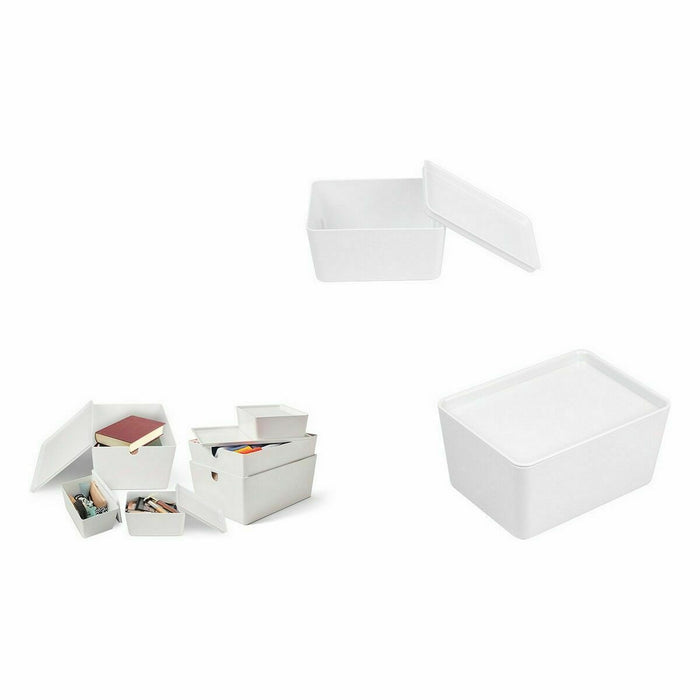 Cutie de depozitare, cu posibilitate de stivuire Confortime Cu Capac 17,5 x 13 x 8,5 cm (12 Unități)