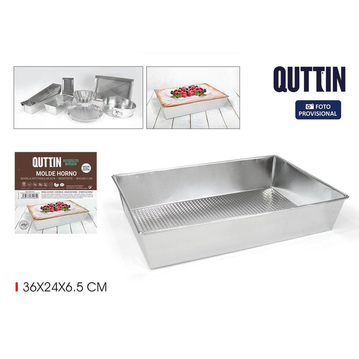 Tavă pentru Cuptor Quttin Dreptunghiular 36 x 24 x 6,5 cm