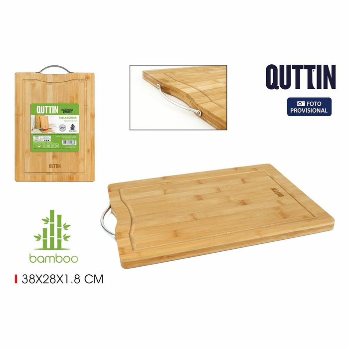 Masă de tăiat Quttin Bambus 38 x 28 x 1,8 cm (12 Unități)