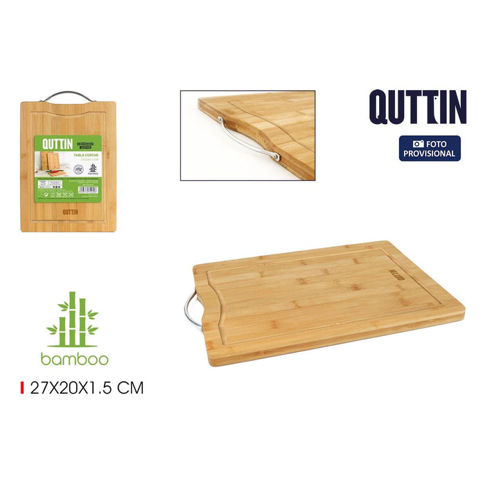 Masă de tăiat Quttin Bambus 27 x 20 x 1,5 cm
