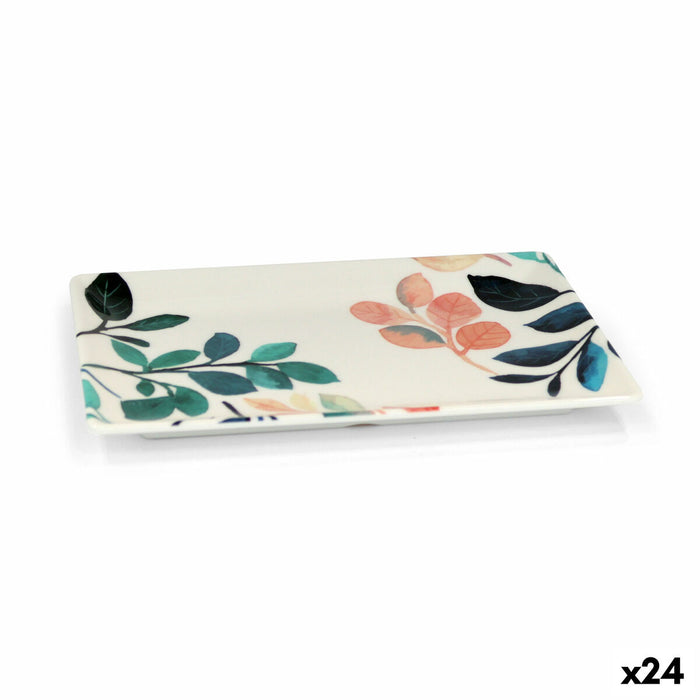 Tavă La Mediterránea Alba Melamina 20 x 13 x 1,5 cm (24 Unități)