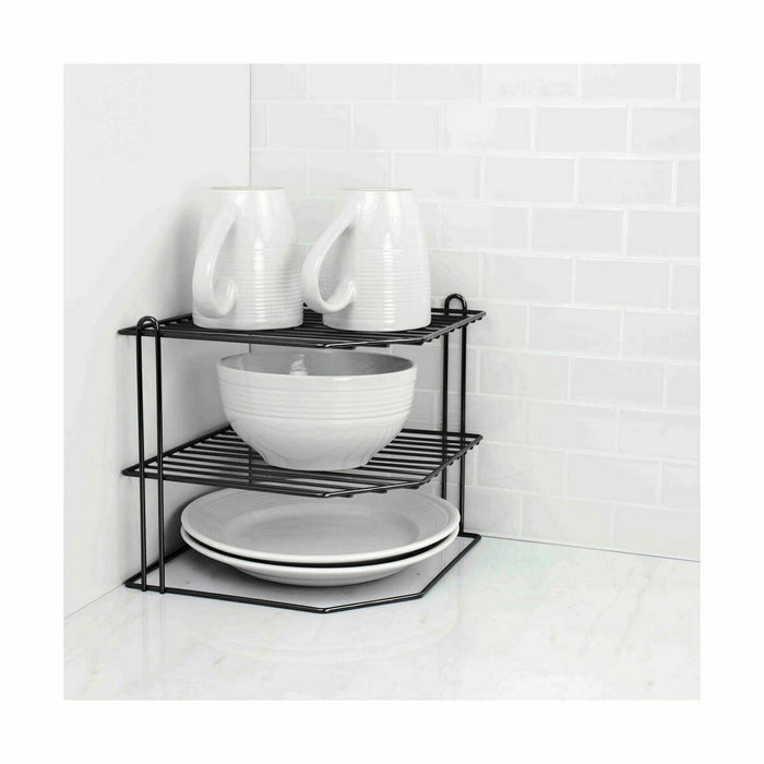 Suport pentru vase Confortime Dulap de colt Negru 22 x 22 x 25 cm (8 Unități)