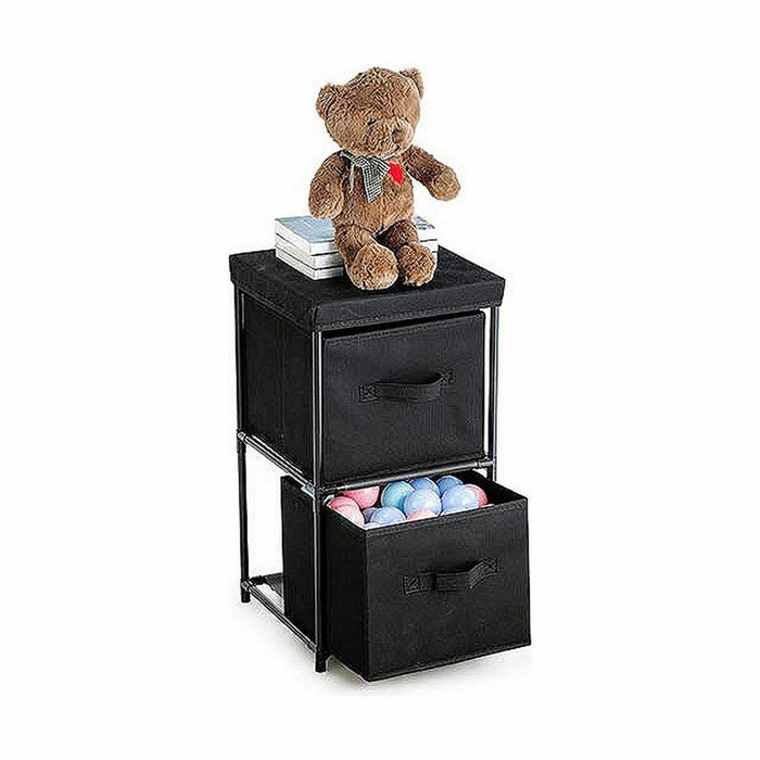 Dulap cu Sertare Confortime Negru țesătură nețesută 30 x 30 x 59 cm