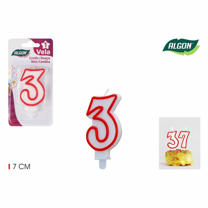 Set de Lumânări Algon Roșu (36 Unități)