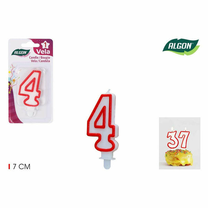Set de Lumânări Algon Roșu (36 Unități)