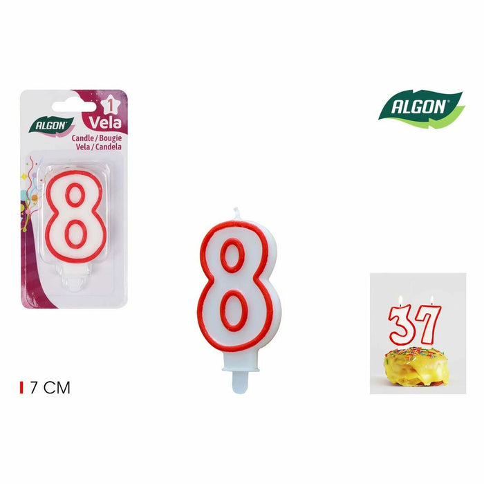 Set de Lumânări Algon Roșu (36 Unități)