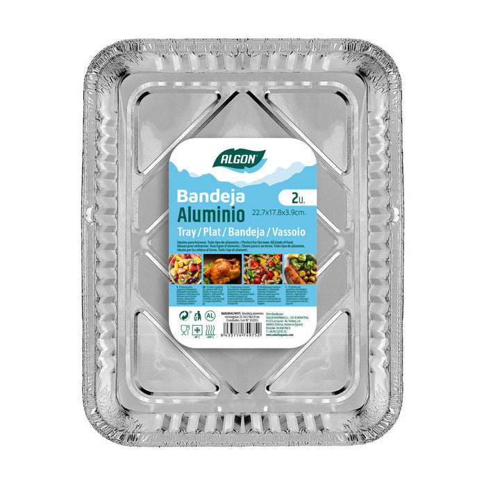 Set de Tăvi Algon Dreptunghiular 22,7 x 17,8 x 3,9 cm (36 Unități)