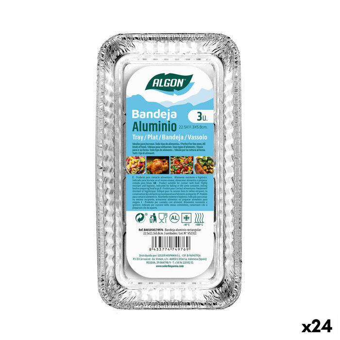 Set de Tăvi Algon Dreptunghiular (24 Unități)