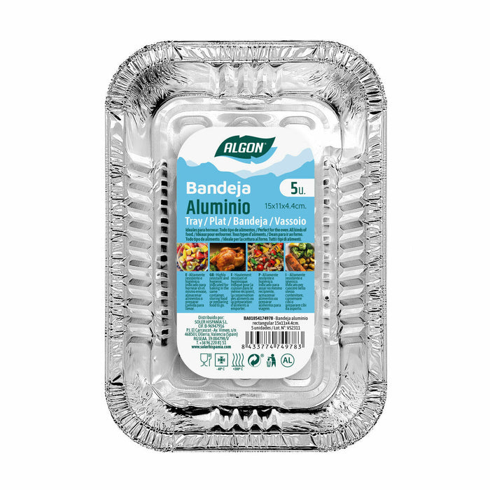 Set de Tăvi Algon Dreptunghiular 5 x 11 x 4,5 cm (24 Unități)