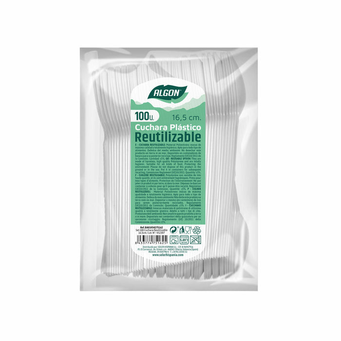 Set de Linguri Algon Reutilizabil Alb 20 Unități 16,5 cm