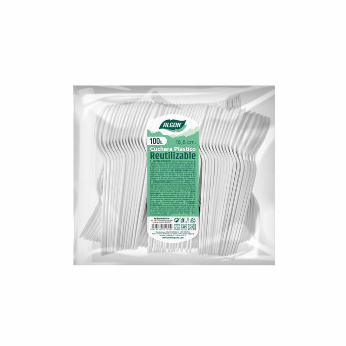 Set de Linguri Algon Reutilizabil Alb 10 Unități 16,6 cm