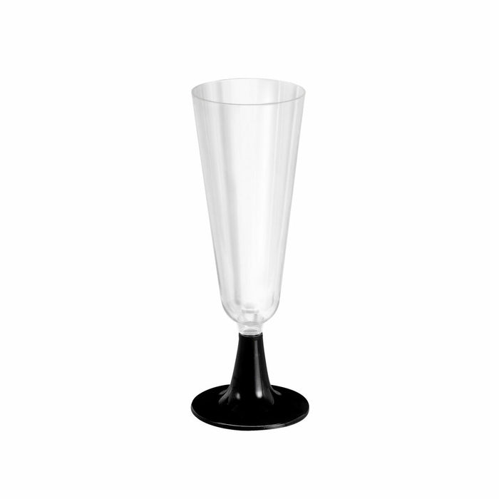 Pahare de șampanie refolosibile Algon Negru 24 Unități 150 ml (4 Piese)