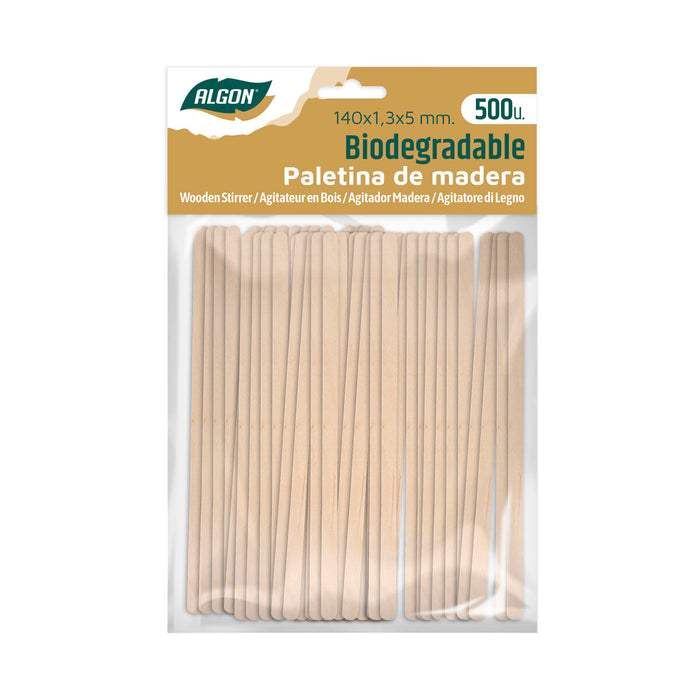 Set pentru îndepărtarea cafelei Algon Lemn 140 x 1,3 x 5 mm 500 Unități