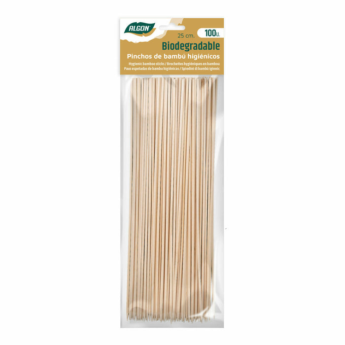 Set de frigărui pentru grătar Algon Bambus 25 x 0,2 x 0,1 mm (100 Piese) (24 Unități)