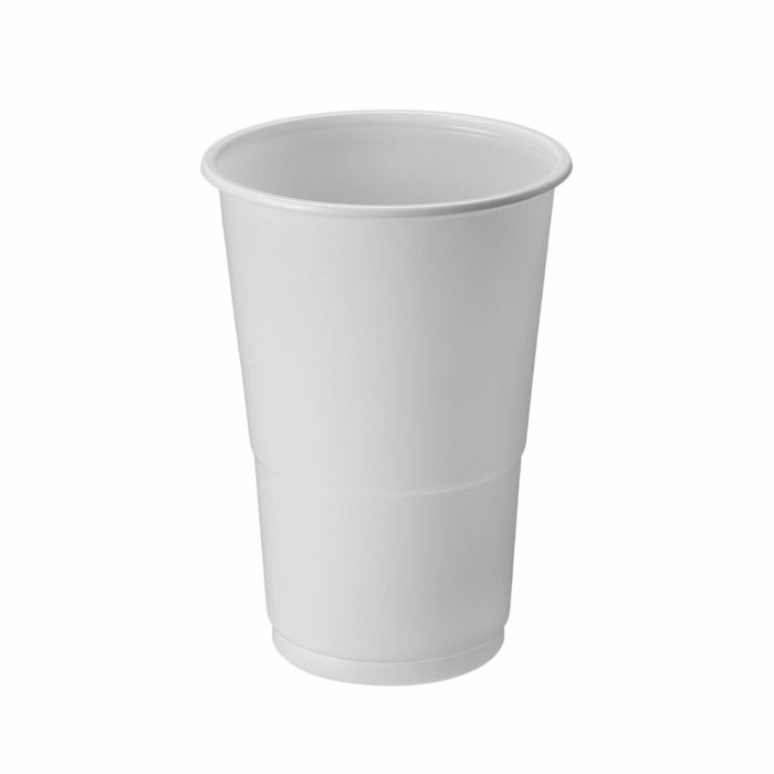 Set de pahare refolosibile Algon Alb 24 Unități 300 ml (50 Piese)