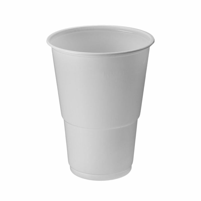 Set de pahare refolosibile Algon Alb 24 Unități 330 ml (50 Piese)