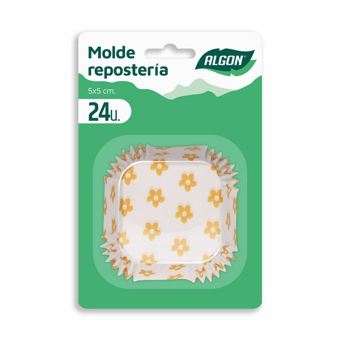 Modele pentru Brioșe Algon Floare Galbenă De unică folosință (24 Unități)