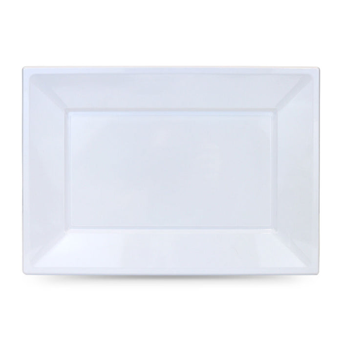 Set de farfurii reutilizabile Algon Dreptunghiular Alb Plastic 33 x 23 cm 12 Unități
