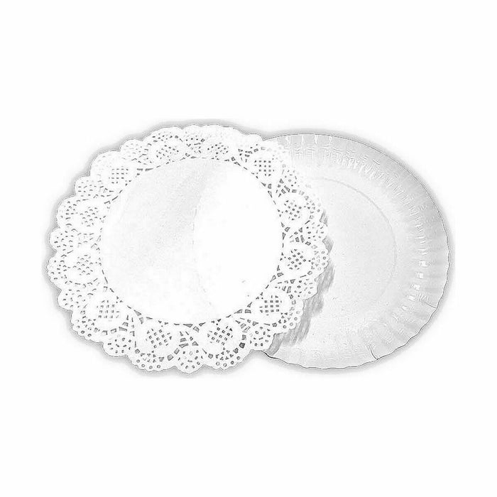 Food Tray Set Algon Rotundă Alb 3 Piese 21 x 21 x 1 cm (48 Unități)