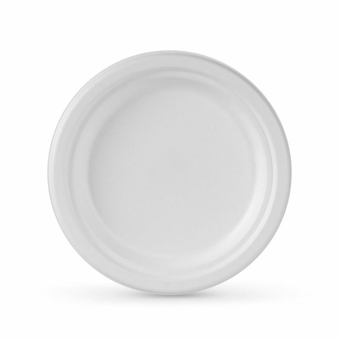 Set de farfurii Algon De unică folosință Alb Trestie de zahăr 17 cm (24 Unități)