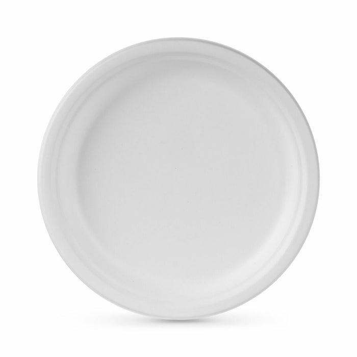 Set de farfurii Algon De unică folosință Alb Trestie de zahăr 25 cm (12 Unități)