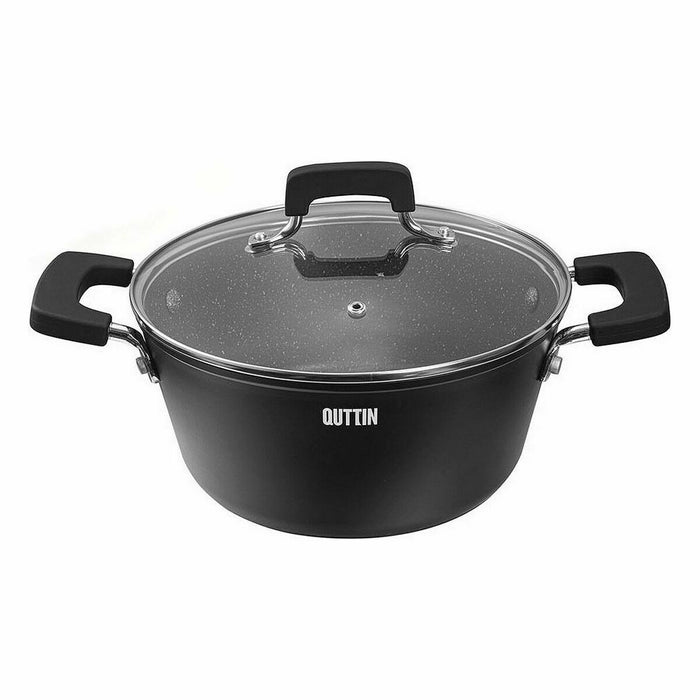 Caserolă Cu Capac de Sticlă Quttin Grand Chef 3 mm 37 x 24 x 13 cm (4 Unități)