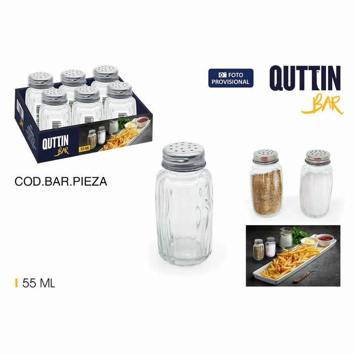 Suport pentru condimente Quttin Bar 55 ml 4 x 4 x 8 cm (6 Piese) (12 Unități)