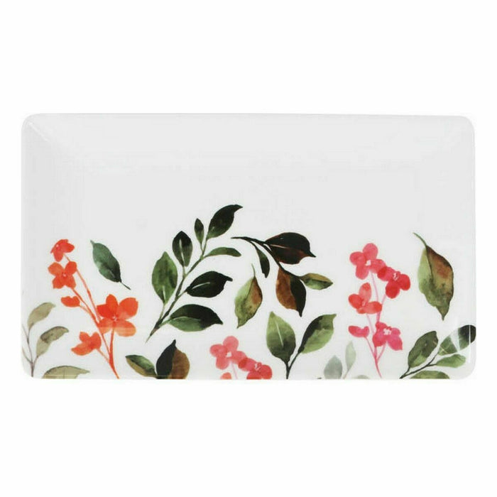 Tavă pentru gustari La Mediterránea Petunia Melamina Luciu 25 x 15 x 2 cm (12 Unități)