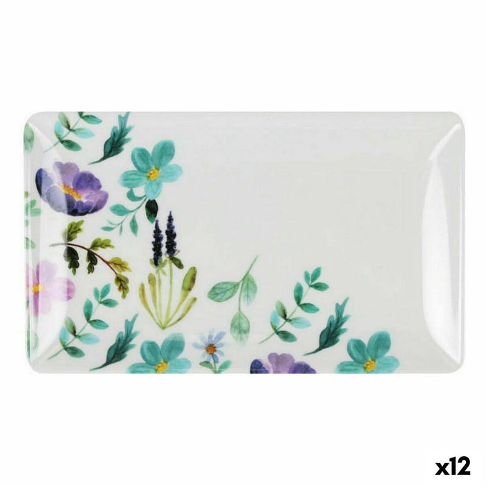 Tavă pentru gustari La Mediterránea Sakura Melamina Luciu 25 x 15 x 2 cm (12 Unități)