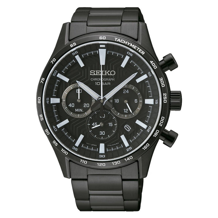 Ceas Bărbați Seiko SSB415P1 Negru