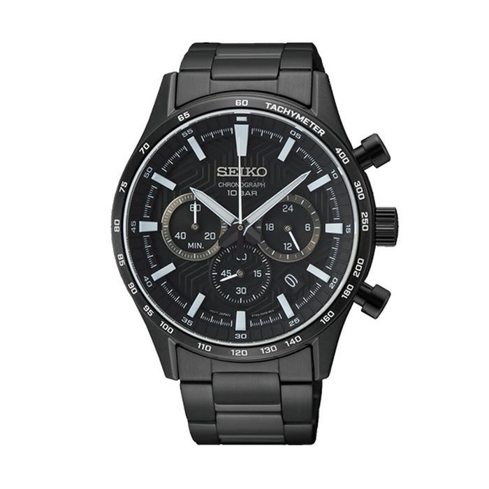Ceas Bărbați Seiko SSB415P1 Negru
